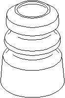 Genomslagsgummi, stötdämpare, Fram, höger eller vänster, AUDI,SEAT,SKODA,VW, 1K0 412 303B, 3C0 412 303A