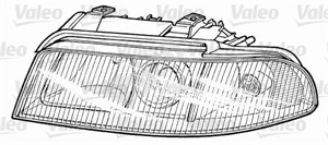 Strålkastare, Vänster, AUDI A4 B5, A4 B5 Avant, 8D0941029AN