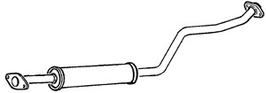 Mittenljuddämpare, Mitt, MAZDA 323 F VI, 323 S VI, B3D5-40-300A, ZL06-40-300A