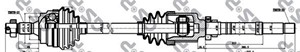Drivaxel, framaxel höger, PEUGEOT 306, 306 Break, 306 Cabriolet, 306 Halvkombi, 3273G3, 3273Q1, 3273Z5