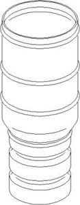 Genomslagsgummi, stötdämpare, Fram, höger eller vänster, CITROËN,FIAT,PEUGEOT, 1311245080, 1313046080, 5033 42