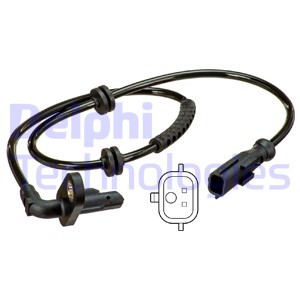 ABS-givare, Sensor, hjulvarvtal, Bakaxel, Vänster, RENAULT CLIO III, CLIO Grandtour III, CLIO Skåp/halvkombi III, MODUS / GRAND MODUS, 4