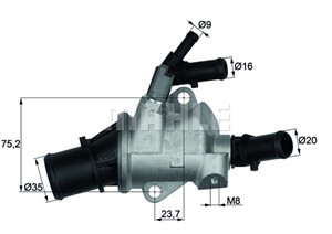 Termostat, kylvätska, ALFA ROMEO 159, 159 Sportwagon, BRERA, SPIDER, FIAT CROMA, 0000055194768, 55194768, 55202885