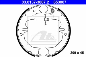 Bromsbackar, sats, Bakaxel, LEXUS,TOYOTA, 46540-60060, 46550-60070, 46580-60060