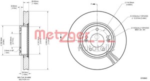 Bromsskiva, Framaxel, HYUNDAI i30, i30 Kombi, VELOSTER, KIA CEE'D, CEE'D Sportswagon, PRO CEE'D, PRO CEE'D Hatchback Van, SOUL II, 51712