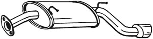 Bakre ljuddämpare, Höger bak, CHEVROLET CAPTIVA, 96870456