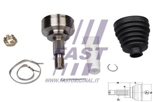 Drivknut, På hjulsidan, CITROËN C5 III, C5 Break III, C8, PEUGEOT 407, 407 SW, 508 I, 508 SW I, 807, 1440100688, 1440100788, 1497191088,