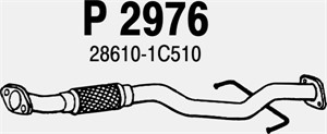 Avgasrör, Fram, HYUNDAI GETZ, 28610-1C580, 28610-1C610
