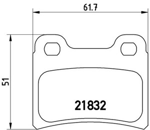 Bromsbeläggsats, Bakaxel, FORD,KIA,VW, 0K20H3323Z, 0K2Y233671, 377698451, 6500959, 7114005, 91AB2M008BC, 91AB2M008BD