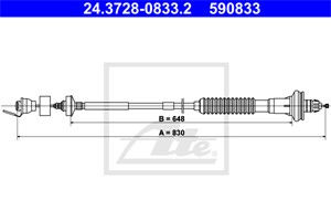 Vajer, koppling, PEUGEOT 206 CC, 206 Halvkombi, 206 SW, 206 Van, 2150 AY, 2150 AZ