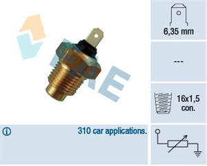 Kylvätsketemperatur-sensor, ABARTH,ALFA ROMEO,FIAT,LADA,LANCIA,SEAT, 0060407500, 1017176, 160 052 01 01, 1742691, 1750433, 1941261, 2070