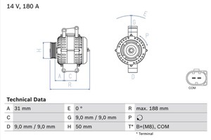 Generator, MERCEDES-BENZ, 013 154 68 02, A 013 154 68 02