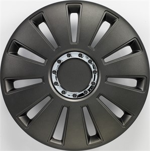 Hjulsidor/ Navkapslar, Silverstone Pro - Gunmetal m Kromring