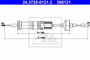 Vajer, koppling, SEAT TOLEDO I, VW GOLF II, GOLF Van II, JETTA II, 191 721 335 AB, 191 721 335 D, 191 721 335 G, 191 721 335 N, 191 721
