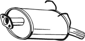 Bakre ljuddämpare, HONDA CR-V I, 18030S10A00, 18030S10A01, 18030S10A02