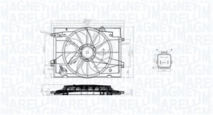 Fläkt, kylare, HYUNDAI TUCSON, KIA SPORTAGE II, 253801F250, 253801F251, 253802E250, 25380-2E250