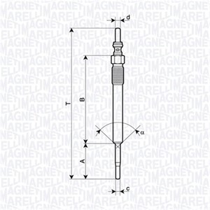 Glödstift, ALFA ROMEO,FIAT,LANCIA,OPEL, 12 14 106, 55238404