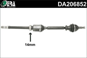 Drivaxel, framaxel höger, RENAULT KANGOO / GRAND KANGOO II, KANGOO BE BOP, KANGOO Express, 391001510R, 8200661558, 8201235817