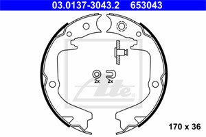 Bromsbackar, sats, Bakaxel, SUBARU LEGACY IV, LEGACY Kombi IV, OUTBACK, 26694AG000