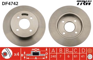 Bromsskiva, NISSAN MICRA II, 43206-5F001