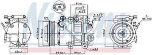 Kompressor, klimatanläggning, HYUNDAI SANTA FÉ III, 977011U500