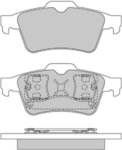 Bromsbeläggsats, Bakaxel, FORD,NISSAN,RENAULT,VOLVO, 44060-AV625, 44060-AV725, 7701 206 609, 7701 207 968, 7701 207 996
