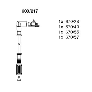 Tändkabelsats, FIAT,LANCIA, 7776810