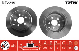 Bromsskiva, Bakaxel, CITROËN EVASION Minibus, minivan, FIAT ULYSSE, LANCIA ZETA, PEUGEOT 806, 4246 J5, 4246 J6, 9566928380