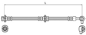 Bromsslang, Vänster fram, NISSAN X-TRAIL, 46210-8H305, 46210-8H30B