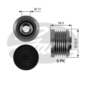 Frihjulskoppling, generator, BMW, 12317516105, 12317516109, 12317536960, 12317550001, 12317570152, 7516105, 7536960, 7550001