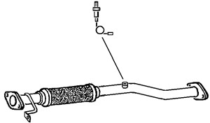Avgasrör, Mitt, HYUNDAI ACCENT II, ACCENT Sedan II, 2861025000, 8671015776