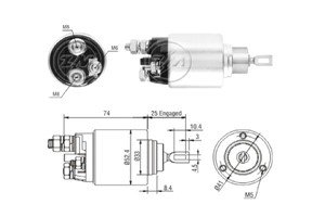 Magnetswitch, startmotor