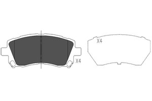 Bromsbeläggsats, Framaxel, SUBARU, 26233AE000, 26296AC030, 26296AC040, 26296AC041, 26296AC050, 26296AC060, 26296AC070, 26296AC200, 26296