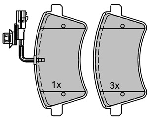Bromsbeläggsats, Framaxel, RENAULT KANGOO / GRAND KANGOO II, KANGOO BE BOP, KANGOO Express, 4106 056 49R