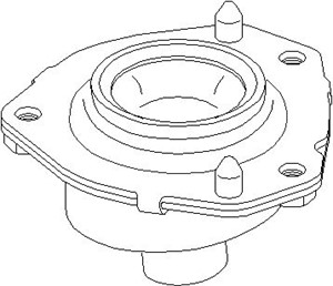 Fjäderbenslager, framaxel höger, framaxel vänster, CITROËN,FIAT,PEUGEOT, 1323165080, 5038 72