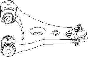 Länkarm, framaxel höger, MERCEDES-BENZ A-KLASS [W169], B-KLASS Sports Tourer [W245], 169 330 06 07, 169 330 08 07, 169 330 10 07, A169 3