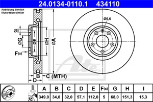 Bromsskiva, Framaxel, AUDI,VW, 4M0 615 301 AB, 4M0 615 301 AN, 4M0 615 301 P, 80A 615 301 G