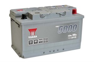Yuasa Silver Högprestanda Batteri 12V 90Ah 800A, passar många modeller, 1201000, 1201295, 12762420, 12772107, 13405237GR, 244100020R, 2