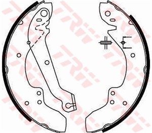 Bromsbackar, sats, Bakaxel, FORD GRANADA Turnier, 1591135, 5015677, 5019048, 5020421, 5020558, 86GX-2200-DA, 88GX-2200-DA, 88GX-2200-HA
