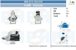 Startmotor, PORSCHE PANAMERA, 94860420800
