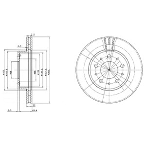 Bromsskiva, Framaxel, VOLVO 740, 740 Kombi, 760, 760 Kombi, 780, 940, 940 Kombi, 960, 960 Kombi, 1359906, 1359906.3, 1359906-3