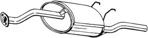 Bakre ljuddämpare, HONDA CIVIC Coupé V, CIVIC Sedan V, CIVIC Sedan VI, 18030S04E40, 18030S04E41, 18030SR4A20, 18031SR4505, 18307SR4A21