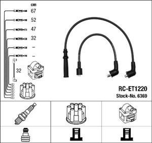 Tändkabelsats, TOYOTA LAND CRUISER, 90919-21301