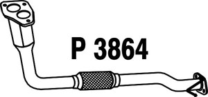 Avgasrör, Fram, MITSUBISHI PAJERO PININ I, MR464778