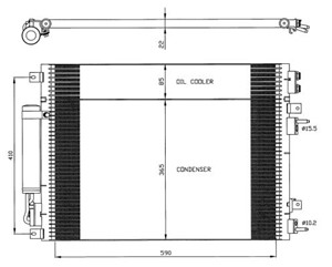 Kondensor, klimatanläggning, CHRYSLER 300C, 300C Touring, 5137693AA, 5137693AB, 5137693AC, 5137693AD, 5170743AA, V8506793AA
