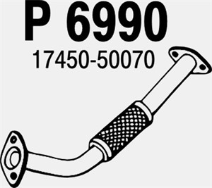 Avgasrör, Mitt, TOYOTA LAND CRUISER 100, 17450-50070