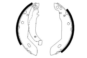 Bromsbackar, sats, Bakaxel, CITROËN,PEUGEOT, 4241 72, 4241 E5, 95 659 676
