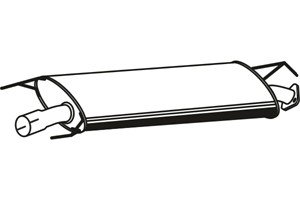 Mittenljuddämpare, Mitt, TOYOTA RAV 4 III, (17410-26400), (17410-26410)