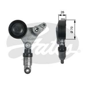 Spännrulle, flerspårsrem, OPEL,RENAULT,SAAB, 5636741, 5954771, 636591, 7701055084, 7701068752, 7701474013, 8973124620, 897314620, 897383