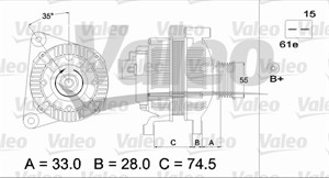 Generator, BMW 3 [E46], 5 [E39], 5 Touring [E39], 7 [E38], X5 [E53], 12 31 2 247 389, 12 31 2 247 405, 12312247389, 12312247405